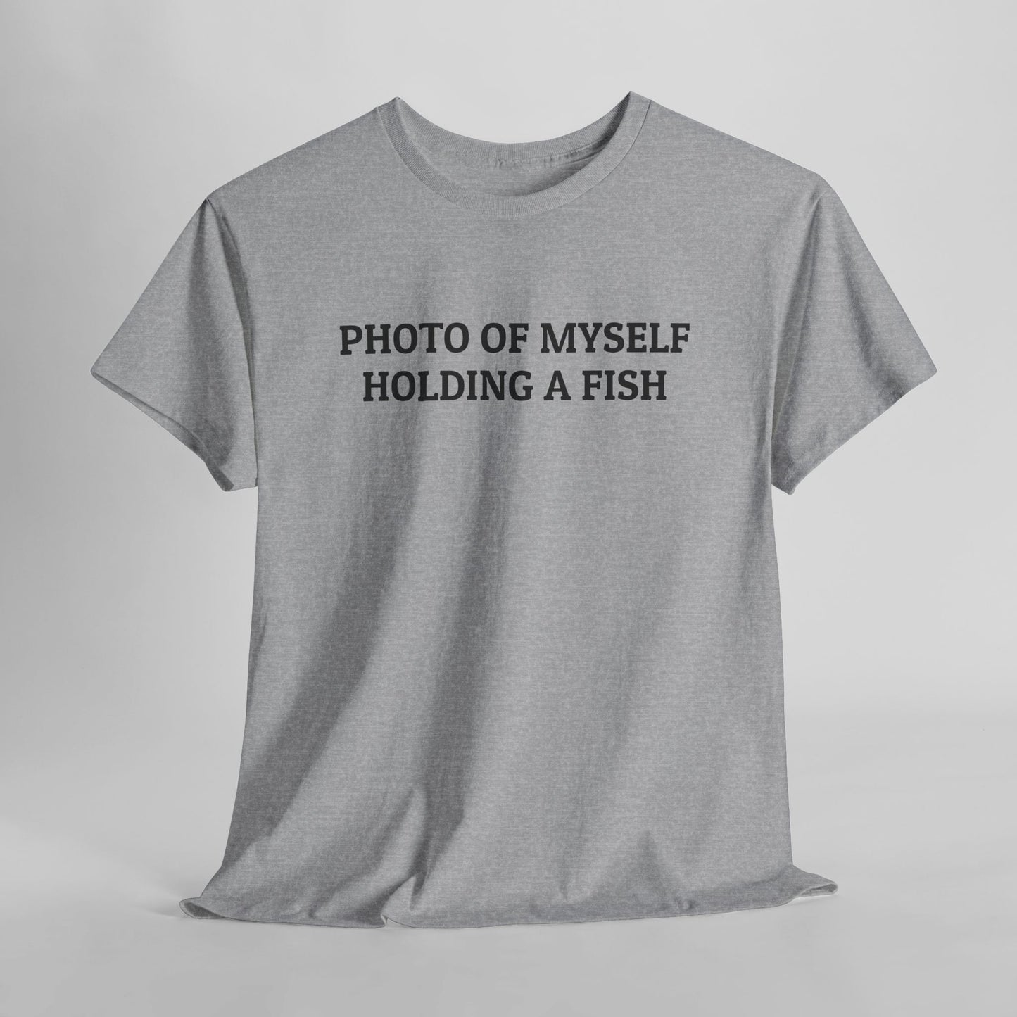 Photo Of Myself Holding a Fish Tee