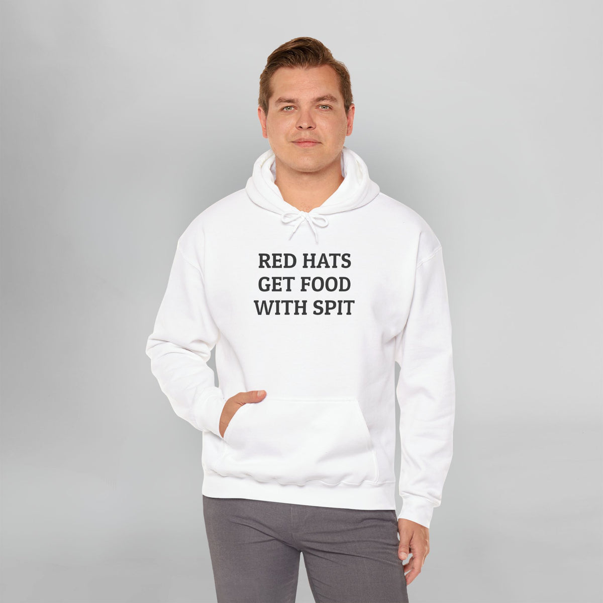 Red Hats Get Food With Spit Hoodie