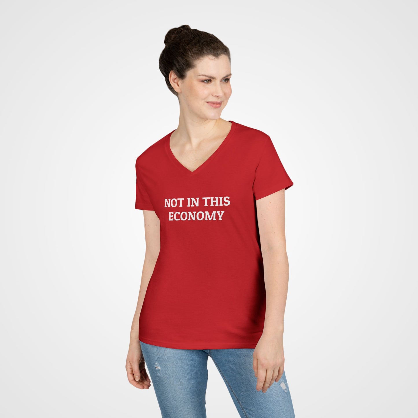Not In This Economy Women's V-Neck Tee