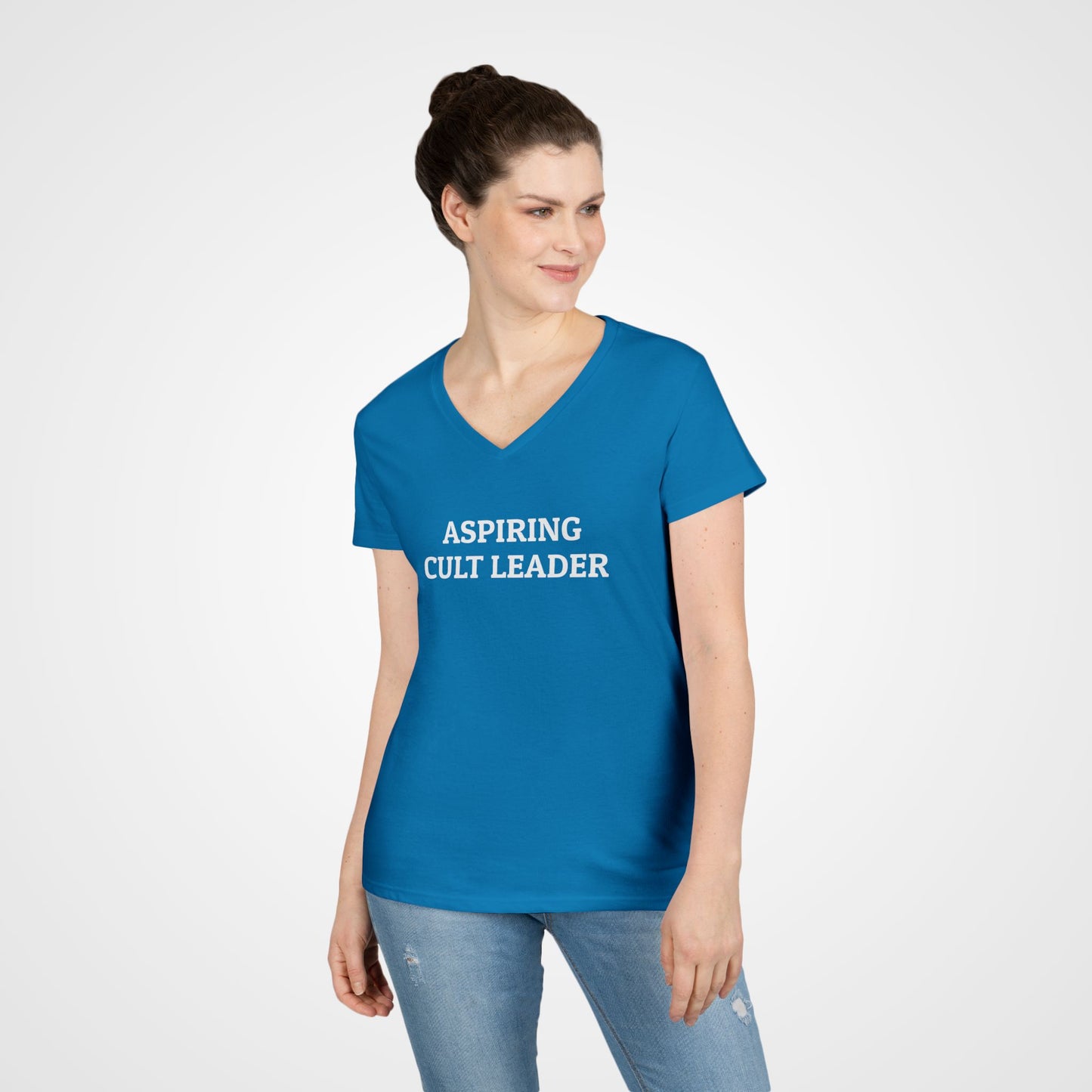 Aspiring Cult Leader Women's V-Neck Tee