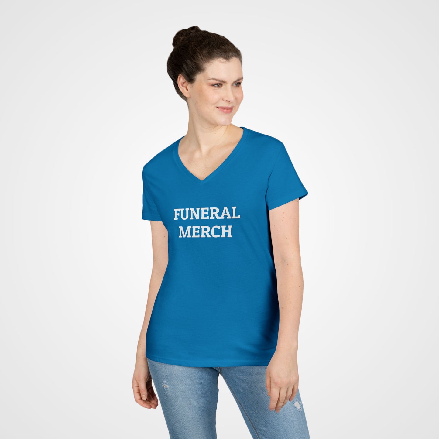 Funeral Merch Women's V-Neck Tee
