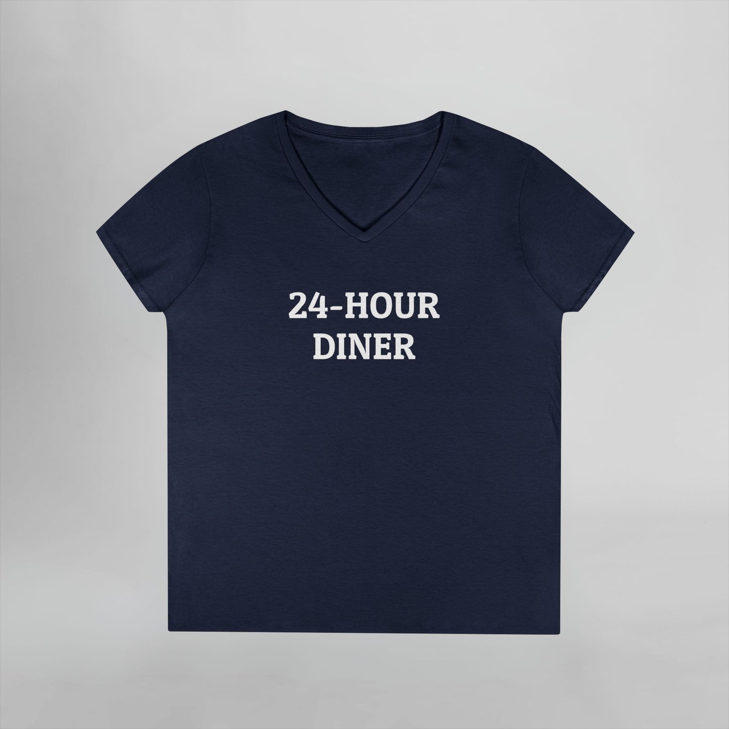 24-Hour Diner Women's V-Neck Tee