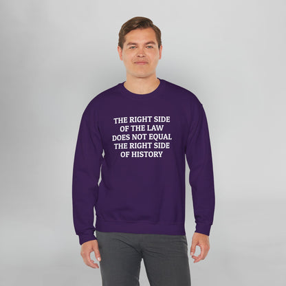 The Right Side of the Law Does Not Equal The Right Side of History Sweatshirt