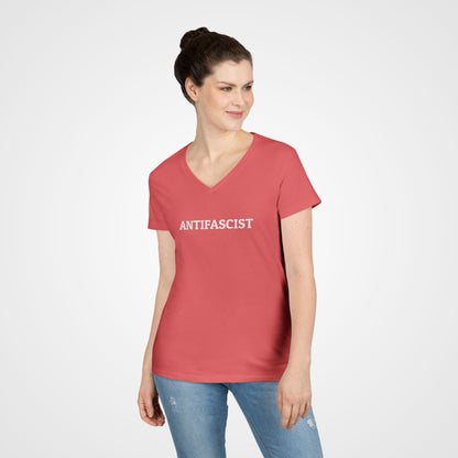 Antifascist Women's V-Neck Tee