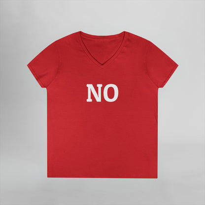 No Women's V-Neck Tee