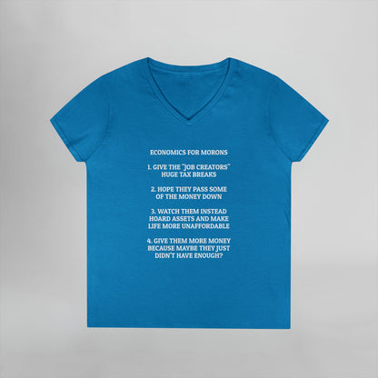 Economics for Morons Women's V-Neck Tee