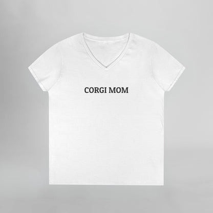 Corgi Mom Women's V-Neck Tee