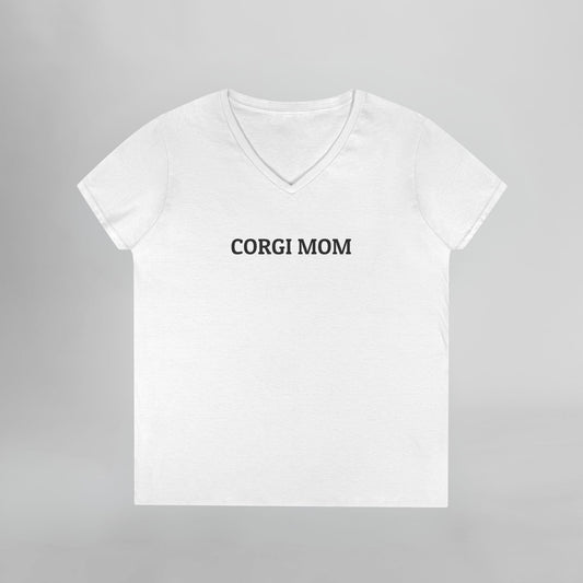 Corgi Mom Women's V-Neck Tee