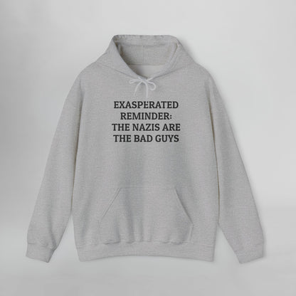 Exasperated Reminder: The Nazis are the Bad Guys Hoodie