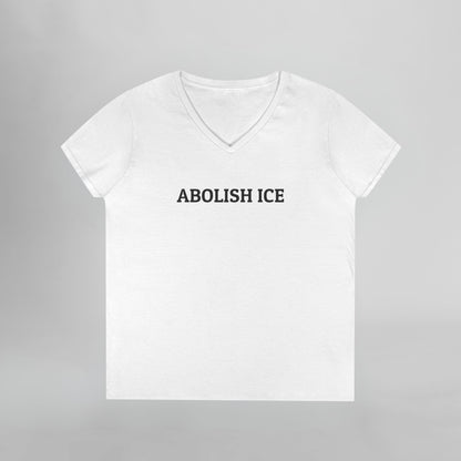 Abolish ICE Women's V-Neck Tee