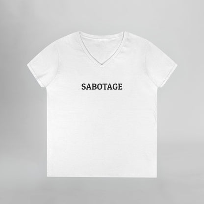 Sabotage Women's V-Neck Tee