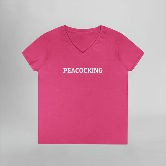 Peacocking Women's V-Neck Tee