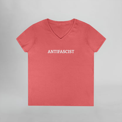 Antifascist Women's V-Neck Tee