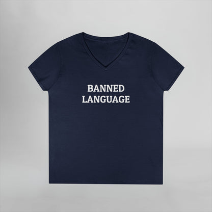 Banned Language Women's V-Neck Tee