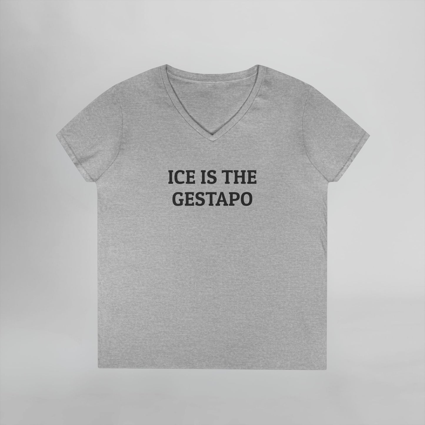 ICE Is The Gestapo Women's V-Neck Tee