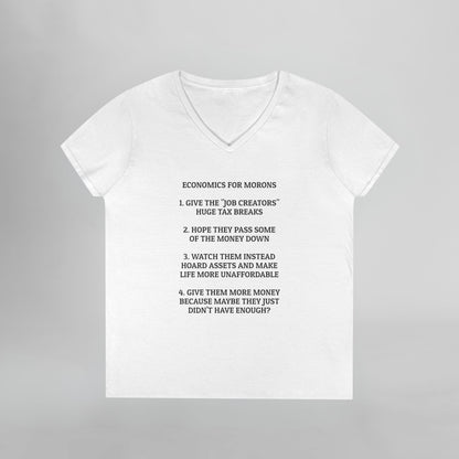 Economics for Morons Women's V-Neck Tee