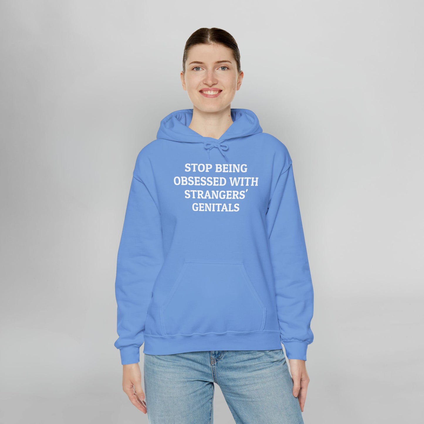 Stop Being Obsessed With Strangers' Genitals Hoodie