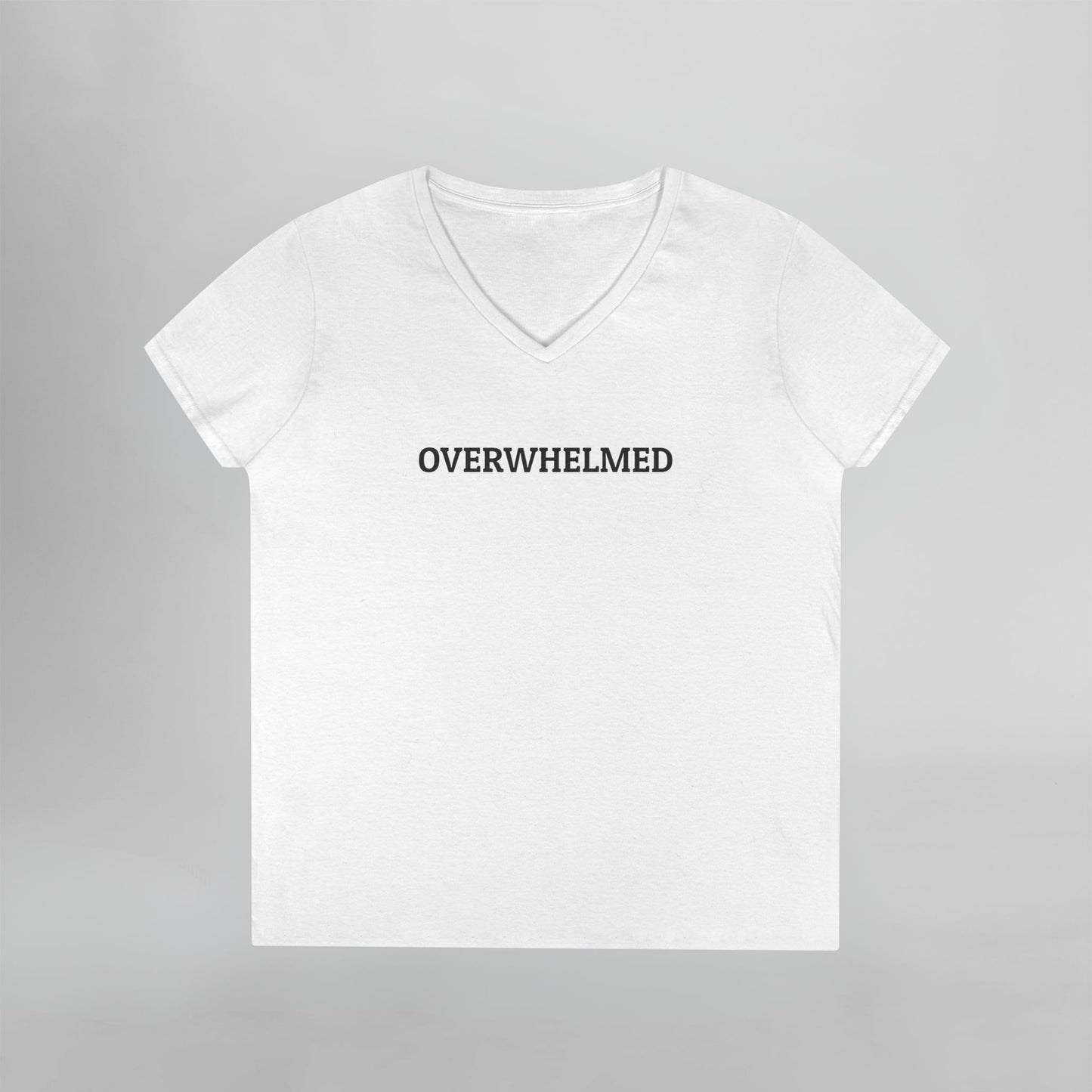 Overwhelmed Women's V-Neck Tee