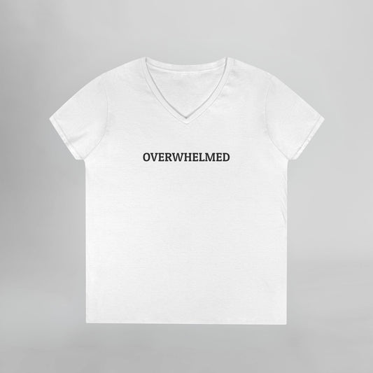 Overwhelmed Women's V-Neck Tee