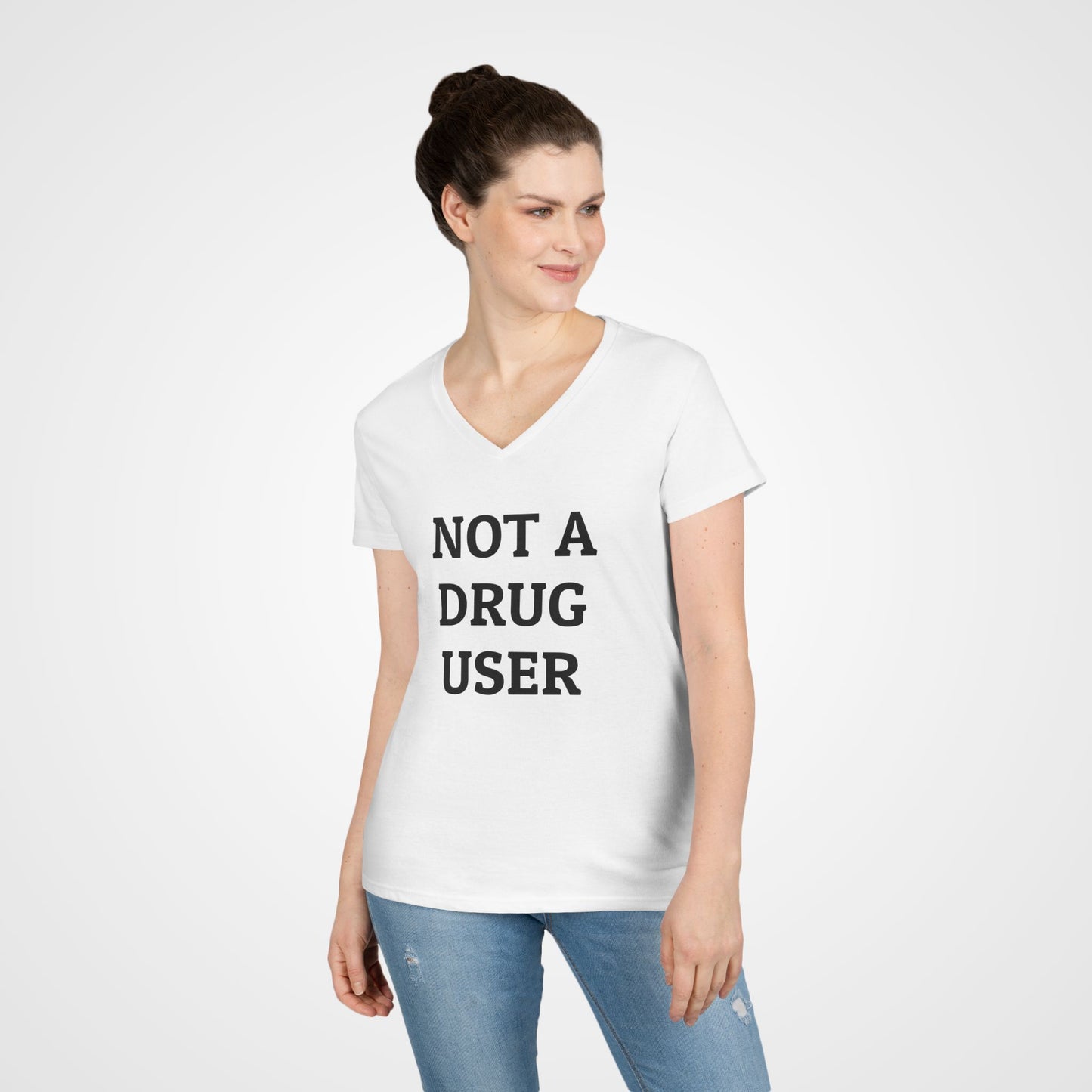 Not A Drug User Women's V-Neck Tee