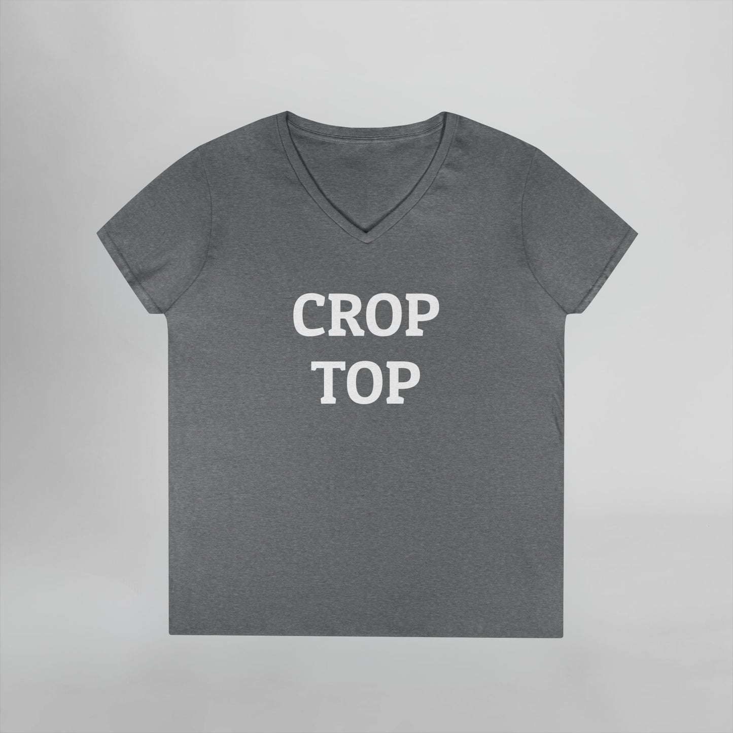 Crop Top Women's V-Neck Tee