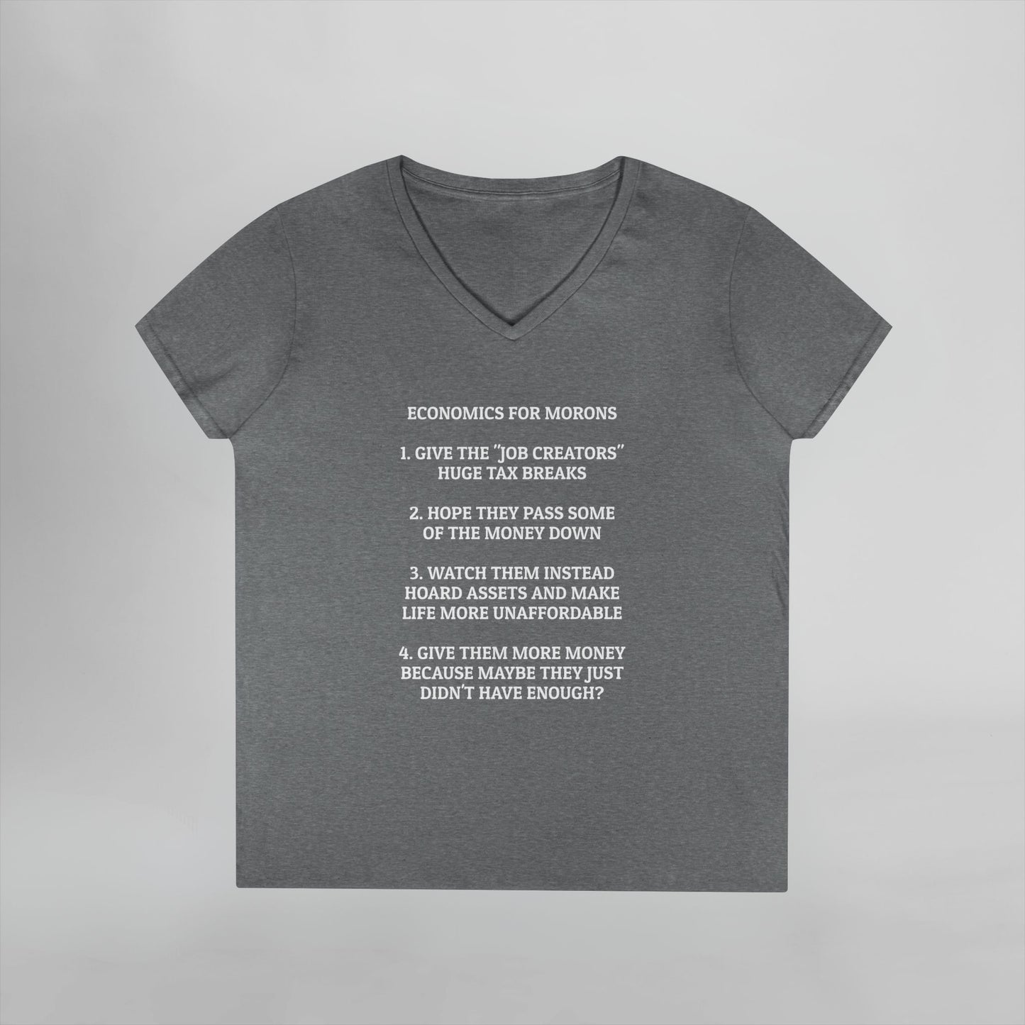 Economics for Morons Women's V-Neck Tee
