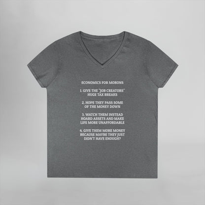 Economics for Morons Women's V-Neck Tee