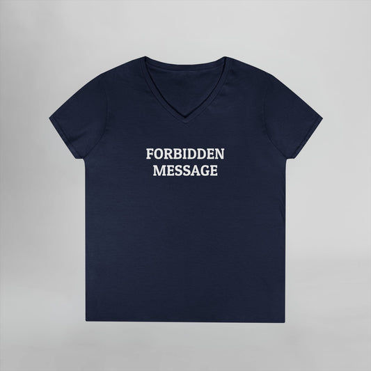 Forbidden Message Women's V-Neck Tee