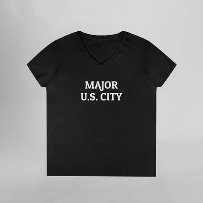 Major U.S. City Women's V-Neck Tee