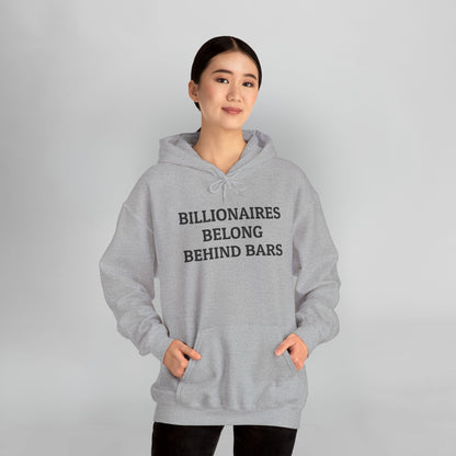 Billionaires Belong Behind Bars Hoodie