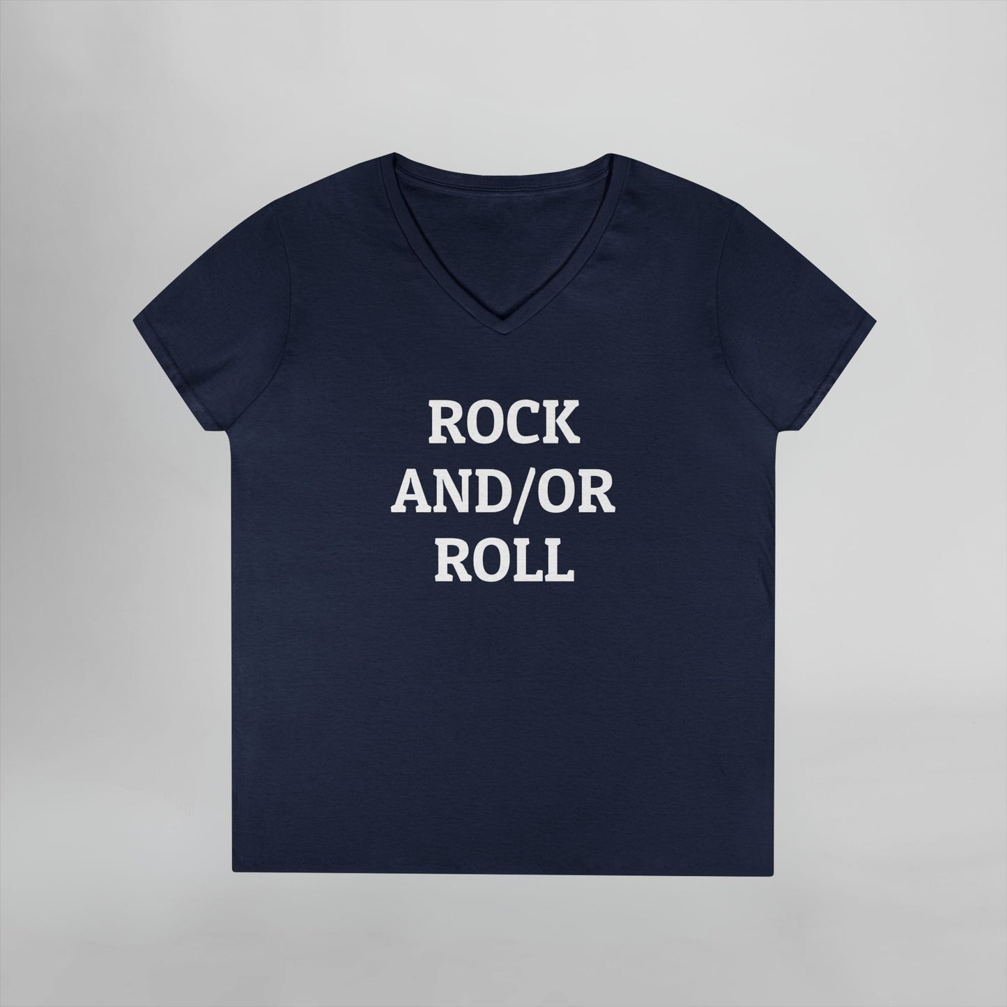 Rock And/Or Roll Women's V-Neck Tee