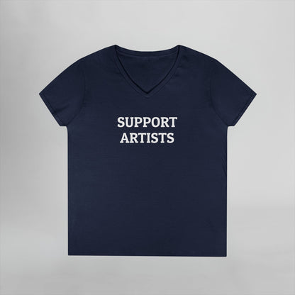 Support Artists Women's V-Neck Tee