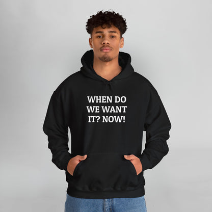 When Do We Want It? Now! Hoodie