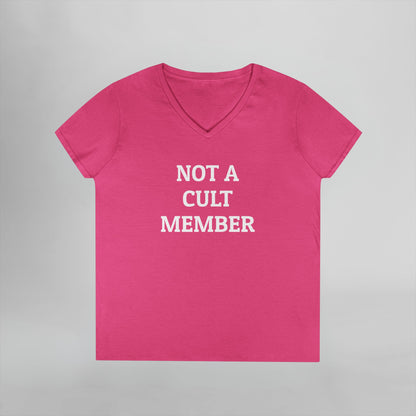 Not a Cult Member Women's V-Neck Tee