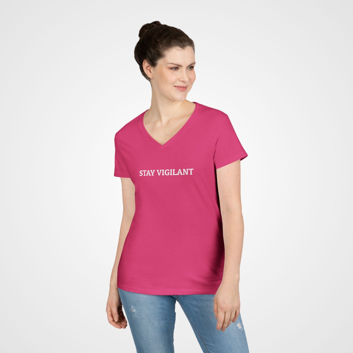 Stay Vigilant Women's V-Neck Tee
