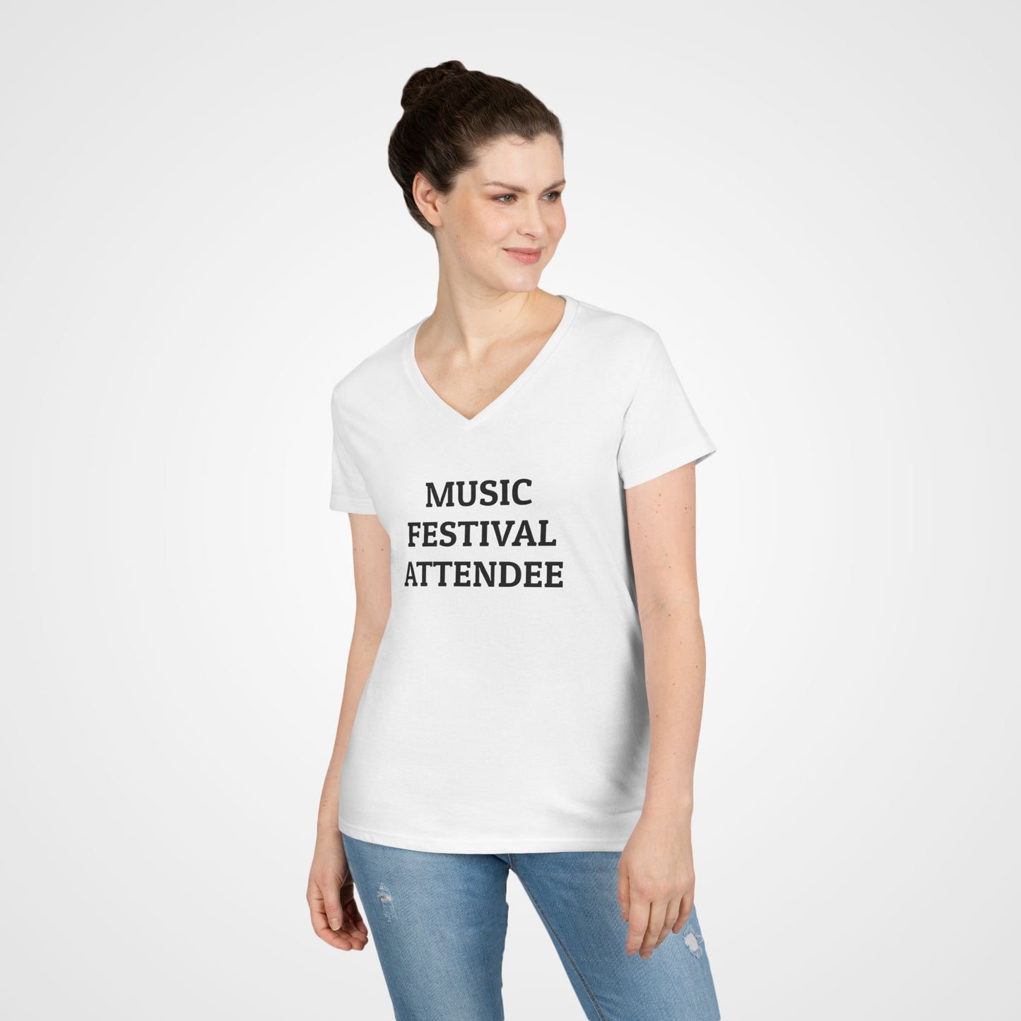 Music Festival Attendee Women's V-Neck Tee