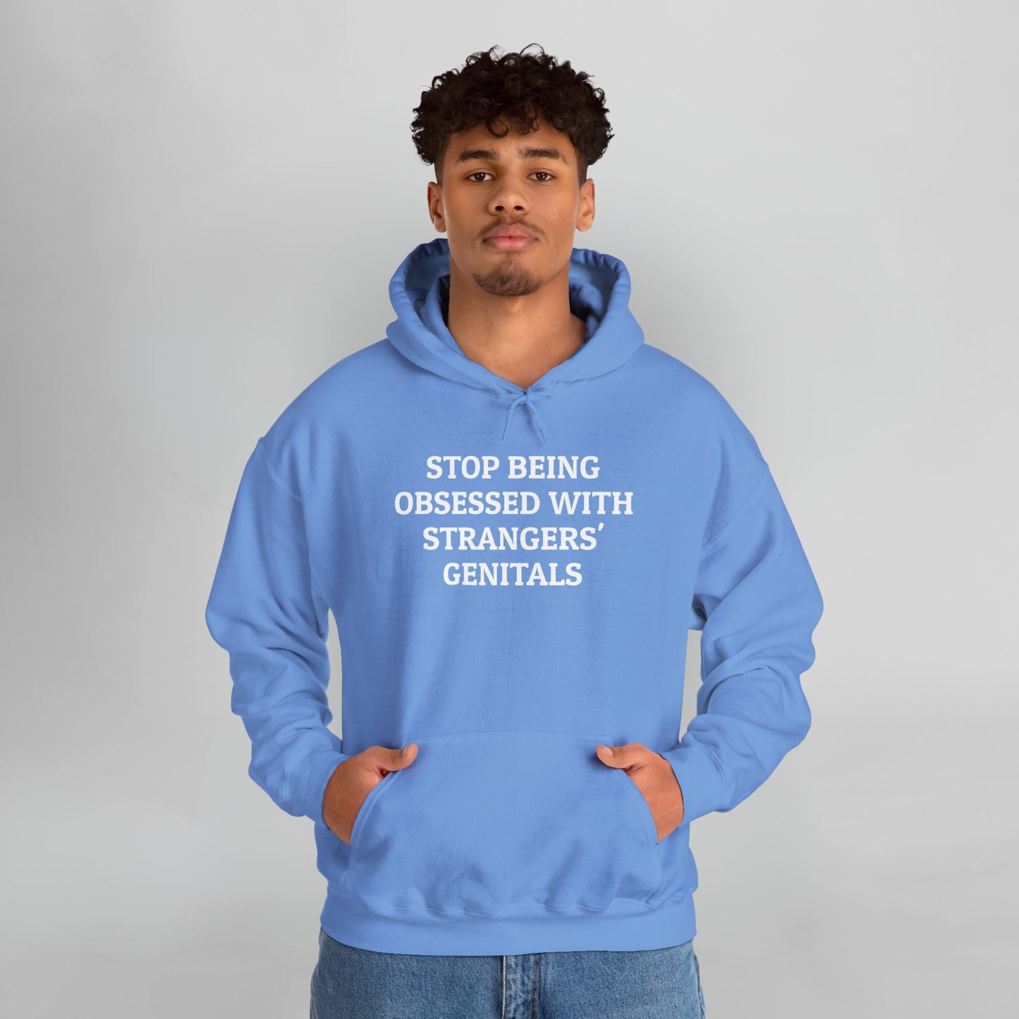 Stop Being Obsessed With Strangers' Genitals Hoodie