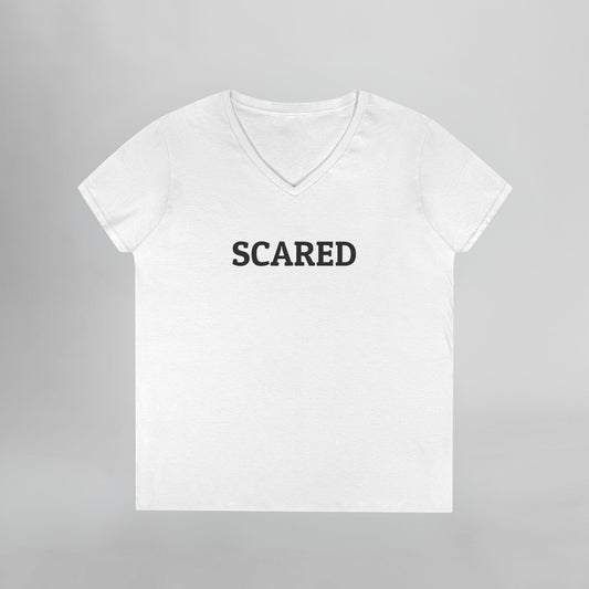 Scared Women's V-Neck Tee