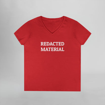Redacted Material Women's V-Neck Tee