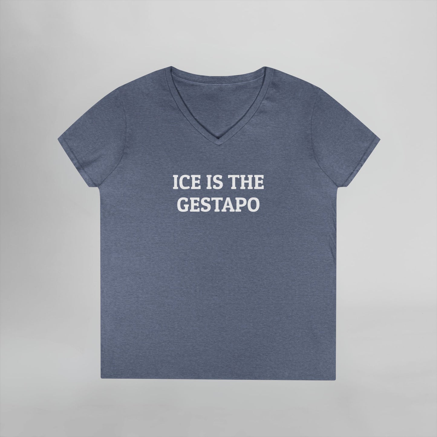 ICE Is The Gestapo Women's V-Neck Tee