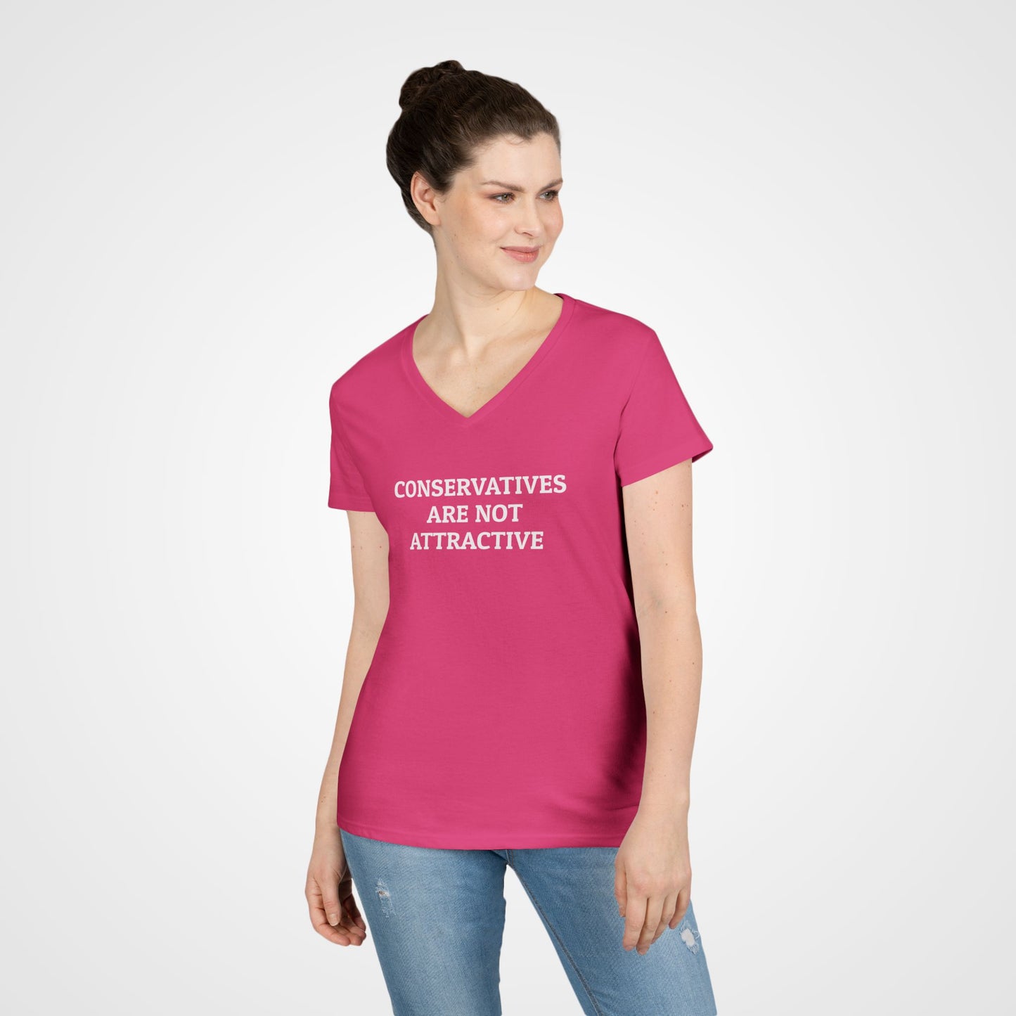 Conservatives Are Not Attractive Women's V-Neck Tee