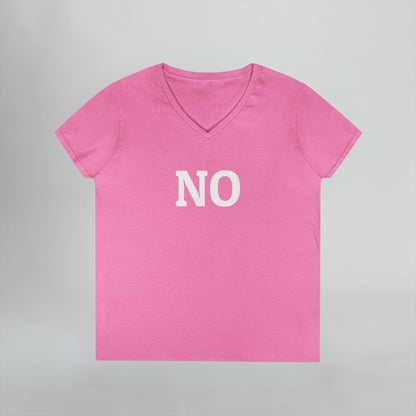 No Women's V-Neck Tee