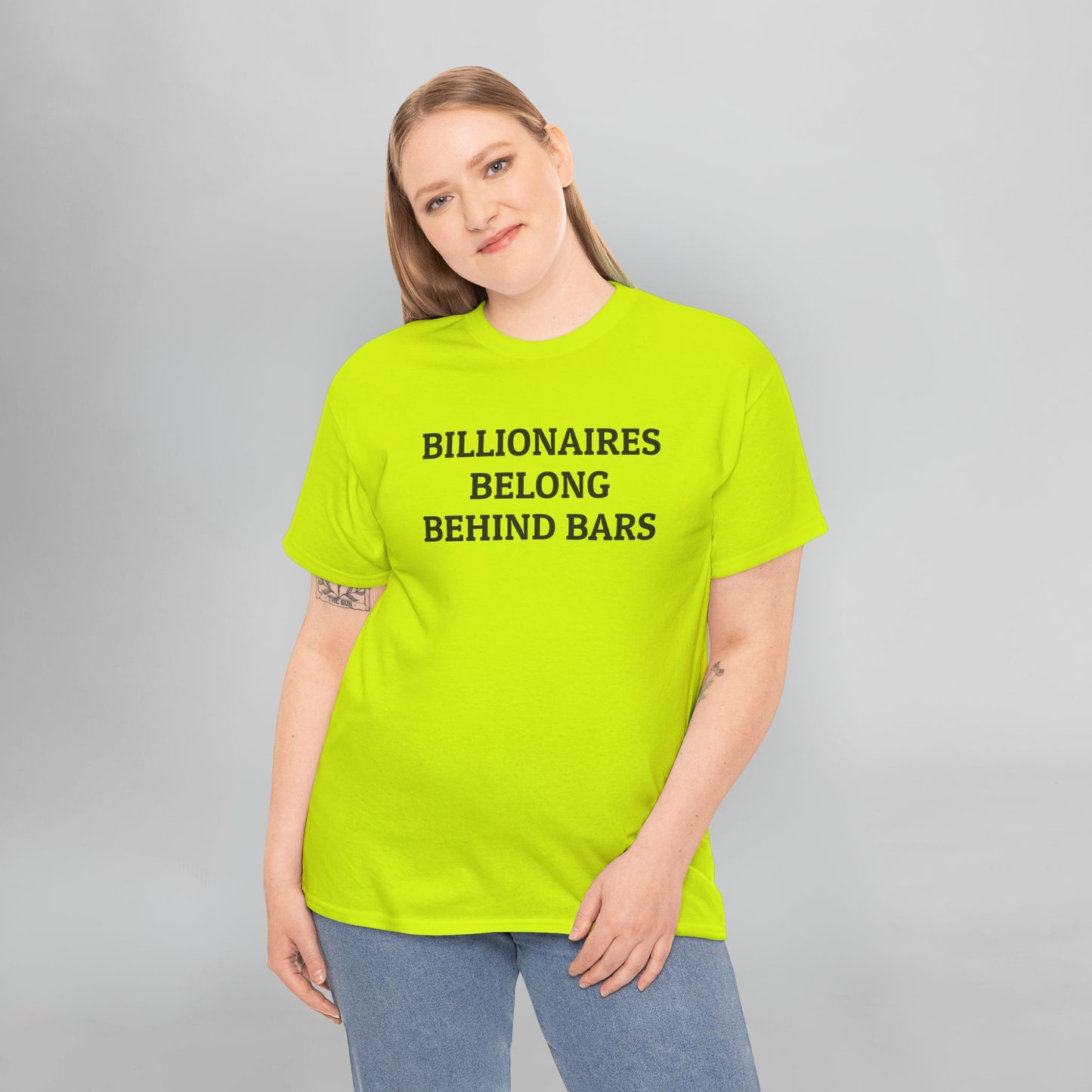 Billionaires Belong Behind Bars Tee