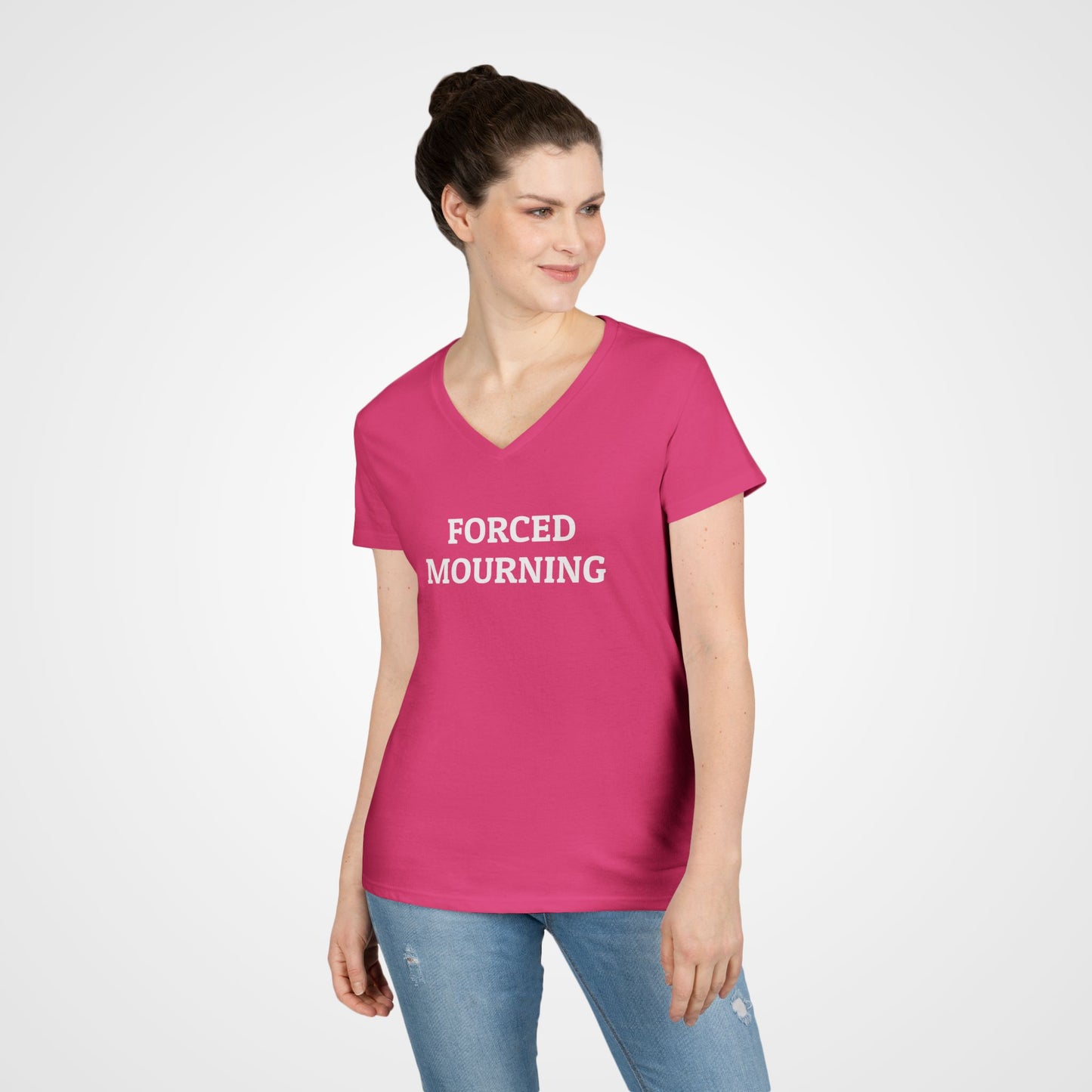Forced Mourning Women's V-Neck Tee