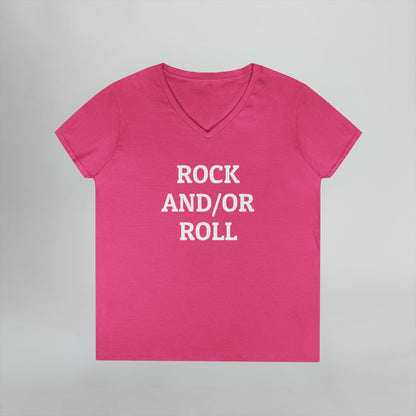 Rock And/Or Roll Women's V-Neck Tee