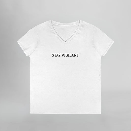 Stay Vigilant Women's V-Neck Tee
