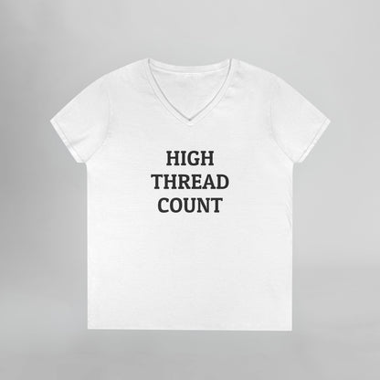 High Thread Count Women's V-Neck Tee