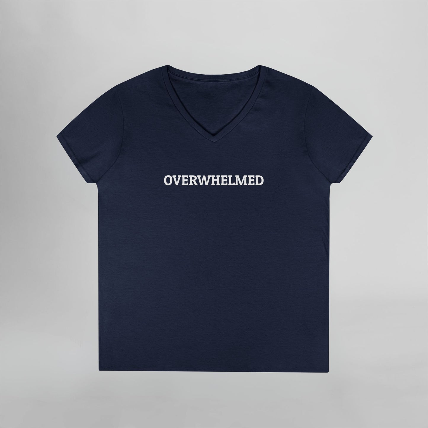 Overwhelmed Women's V-Neck Tee