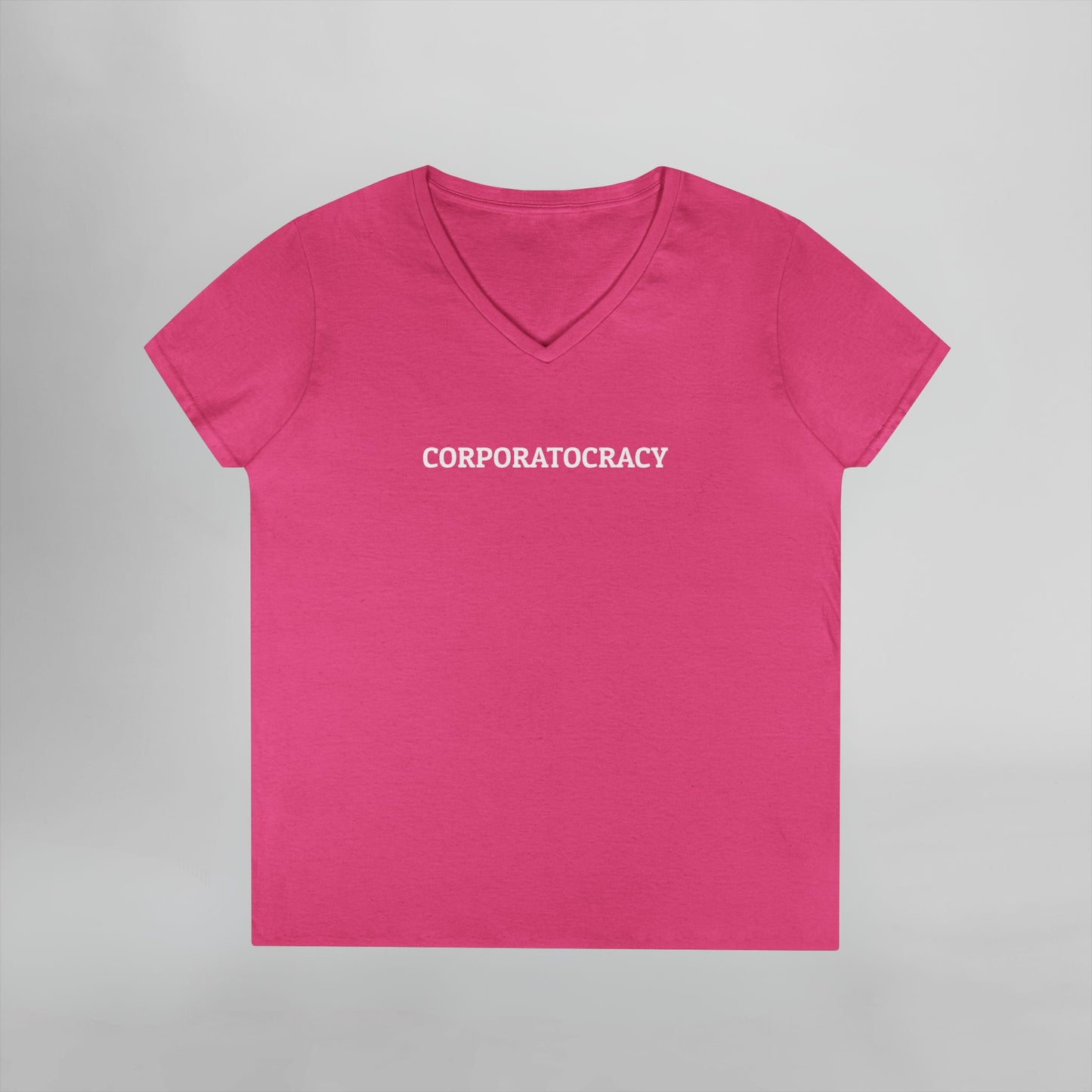 Corporatocracy Women's V-Neck Tee