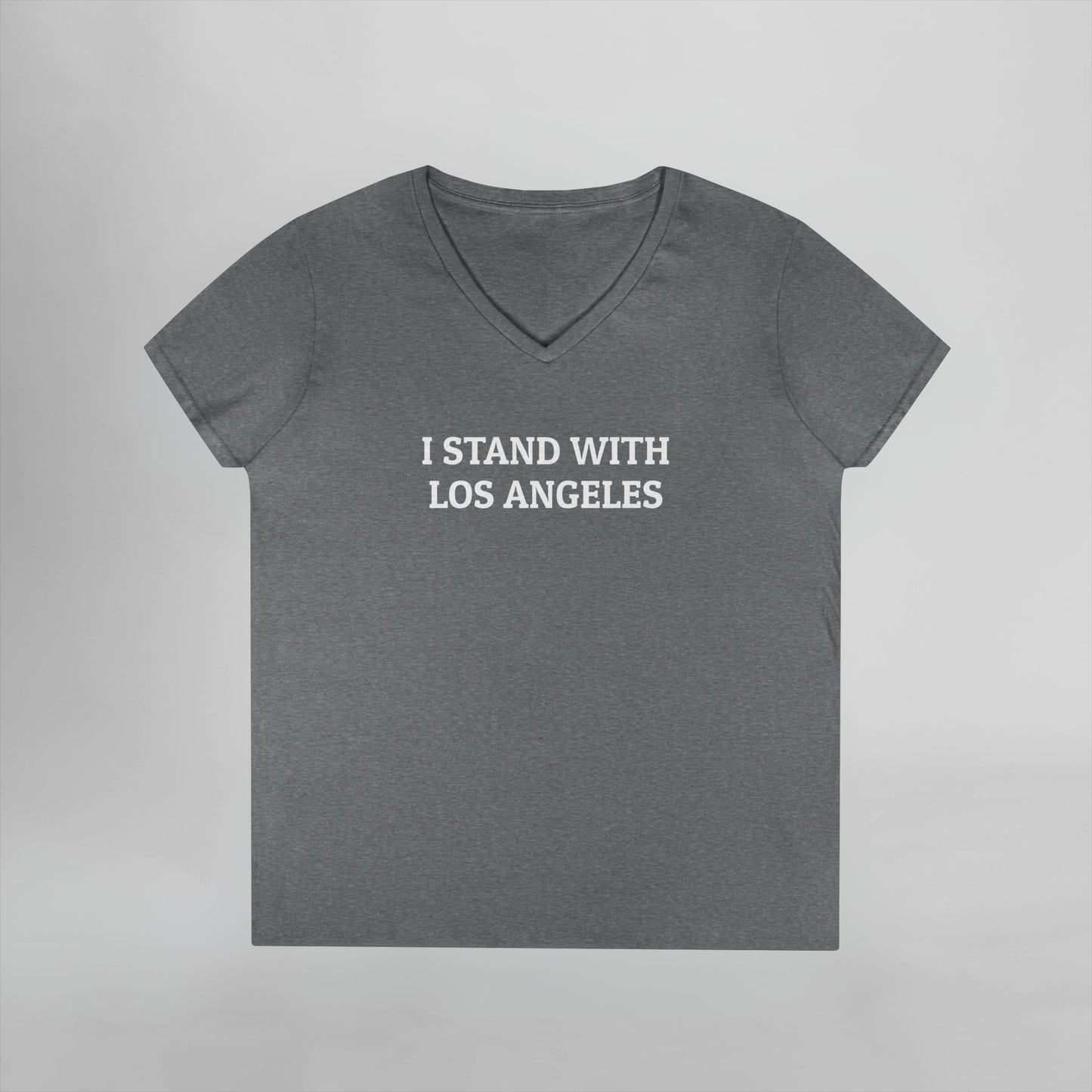 I Stand With Los Angeles Women's V-Neck Tee